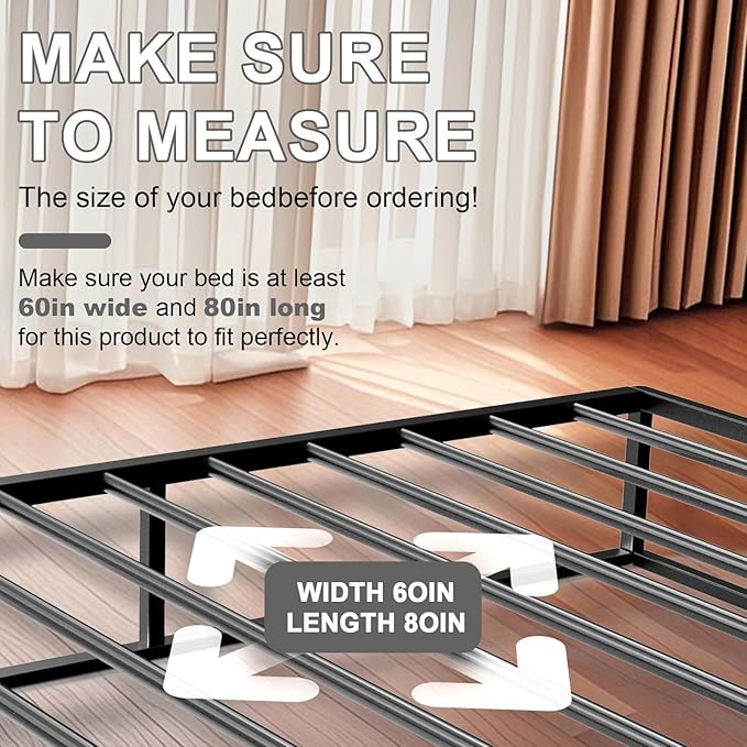 Imperius Folding Spring Box, 10MM, Bed Support Flat Noodles, Queen Size 60x80'' ﻿Light and Thin, Breathable, Noise Minimizing,Moisture Resistant Bunkieboards