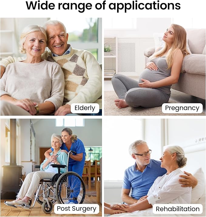 Bed Rails for Elderly Adults Safety, Adjustable Bed Assist Rail for Seniors with Storage Pouch, Widened Support Surface and Secure Legs, Holds 350 Lbs - Fits Twin, Full, Queen, King Bedsds, Black
