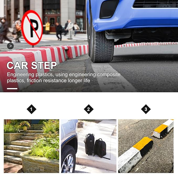 Plastic Slope Ramp Mat 10pcs 25X27X7Cm Outdoor Threshold Ramp Cushion Portable for Wheelchair and Vehicle Access