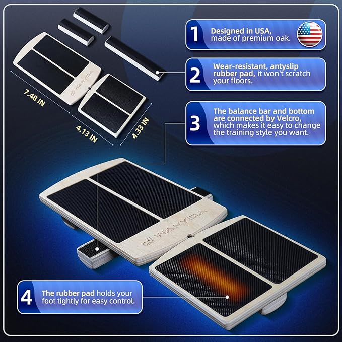 Ankle Foot Strengthener Exerciser for Sprained, Single Leg Balance Board, Posture Corrector, Foot Stretcher for Plantar Fasciitis Relief