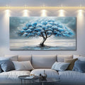 FUHAIHUA Large Wall Decor For Living Room Canvas Wall Art For Bedroom Office Decorations Blue Tree Paintings Abstract Wall Pictures Artworks ReadyTo Hang Framed Mural Home Decor Posters Art 60"X30"