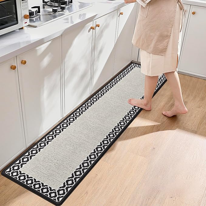 Anti Fatigue Kitchen Rug Long Kitchen Mats for Floor Ergonomic Comfort Memory Foam Standing Mat Non Slip Waterproof Kitchen Rug Farmhouse Kitchen Rugs for Floor Office Sink Laundry 17.3×70.8inch
