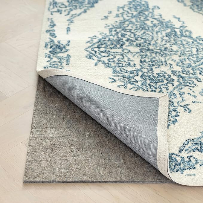 RUGPADUSA - Dual Surface - 2'6" x 9' - 3/8" Thick - Felt + Rubber - Enhanced Non-Slip Rug Pad - Adds Comfort and Protection - for Hard Surface Floors