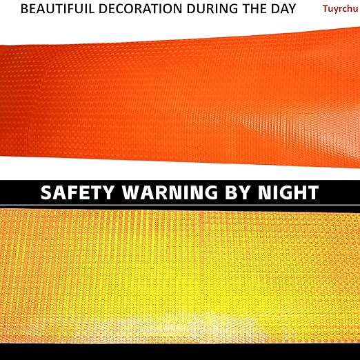 Industrial Reflective Tape Orange 6 inch for Truck, Outdoor Waterproof Hazard Conspicuity Warning Marking Tape (10 feet)