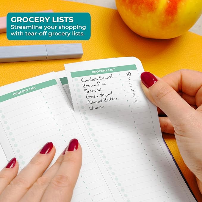 Clever Fox Fitness and Food Journal Premium – Guided Daily Workout, Meal & Weight Loss Tracker for Women & Men – Exercise Diet Planner (Lavender)