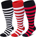 LEVSOX Plus Size Compression Socks for Women Men Wide Calf Extra Large 15-20 mmHg Knee High Sock for Nurses Pregnant Travel