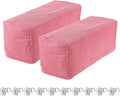 uxcell 2pcs Stretch Armrest Covers for Chairs/Sofas, Couch Arm Covers with Twist Pin, Furniture Protector Slipcovers Pink