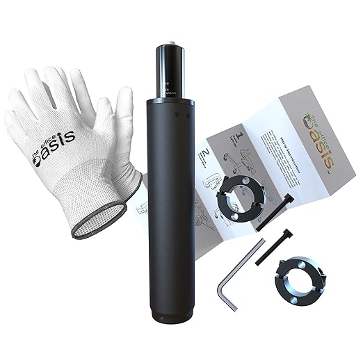 Office Chair Cylinder Replacement with Removal Tool (As Seen On PBS) - Heavy Duty Pneumatic Gas Lift Piston for Desk Chairs and Gaming Chairs - Universal Fit