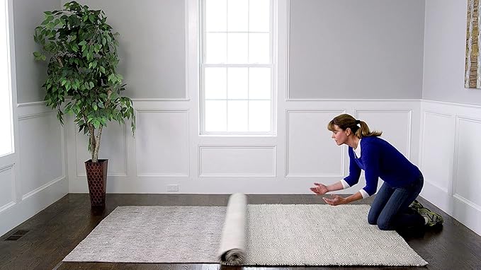 RUGPADUSA - Dual Surface - 12' Square - 1/8" Thick - Felt + Rubber - Non-Slip Backing Rug Pad - Adds Low-Profile Comfort and Protection