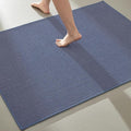 Large Bathroom Rugs Non Slip Washable Bath Rugs Super Absorbent Bathroom Rug Thin Quick Dry Low Pile Bath Mats, Denim Blue 36"x60"