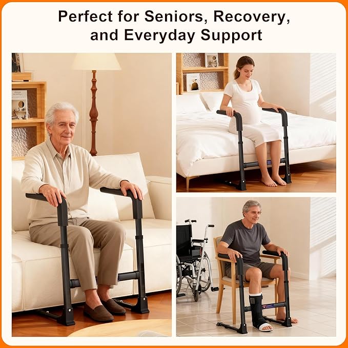 Couch Stand Assist for Elderly, Adjustable Chair Assist for Elderly Sit to Stand, Heavy-Duty Senior Lifting Devices & Standing Aids for Seniors, 400lbs Capacity, Black