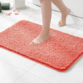 MIULEE Extra Thick Non Slip Bathroom Rug Shaggy Soft Bath Mat Plush Microfiber Absorbent Water for Shower Tub Machine Washable (Living Coral, 20x30 Inches)