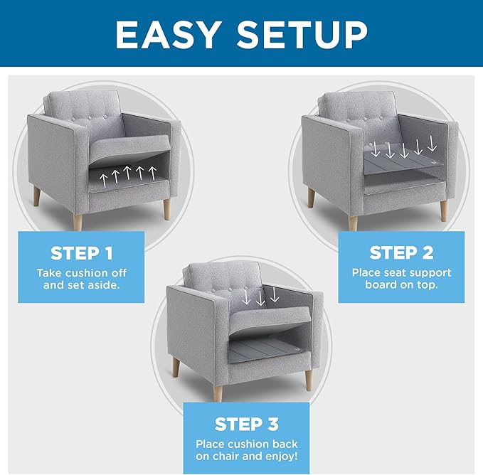 Meliusly Chair Cushion Support for Sagging Cushions (17x22) Chair Seat Support for Sagging Seat, Under Foam Firming Boards for Recliner and Armchair Saver Stiffener Reinforcement