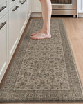 DEXI Kitchen Mats for Floor Cushioned, 23x86 Extra Large Long Runner Rug Non Slip, Waterproof Soft Comfort Standing Padded Anti Fatigue Decorative, Brown