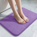 Yimobra Memory Foam Bath Mat, Super Soft Absorbent Bathroom Rug Non Slip, Quick Dry, Machine Washable Floor Carpet for Tub Shower, Home Decor Accessories, 24x17, Lavender