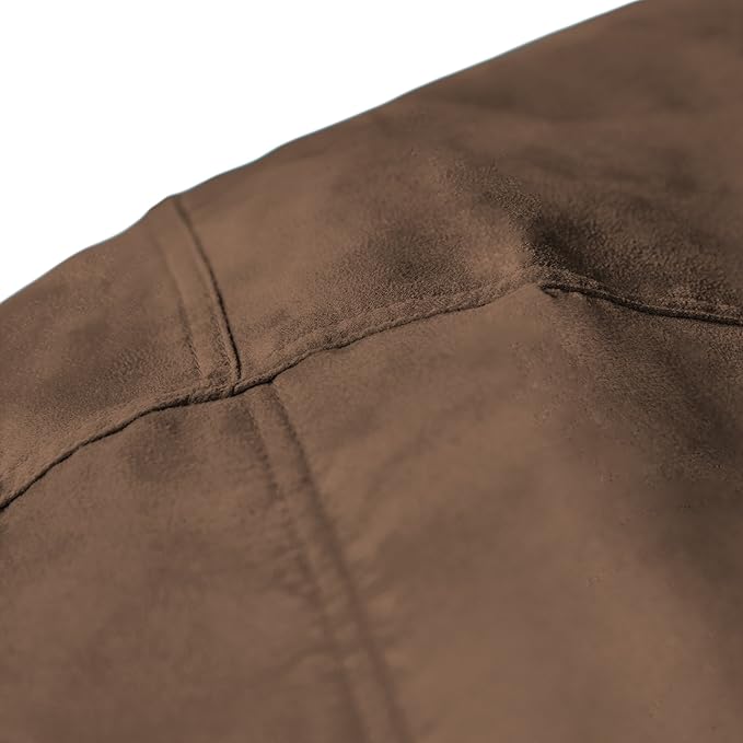 Lumaland Luxurious 4ft Large Bean Bag Chair with Microsuede Cover - Ultra Soft, Foam Filling, Washable Bean Bag Sofa for Kids, Teenagers, Adults, Pets - Sack Chair for Dorm, Kid's Room - Brown