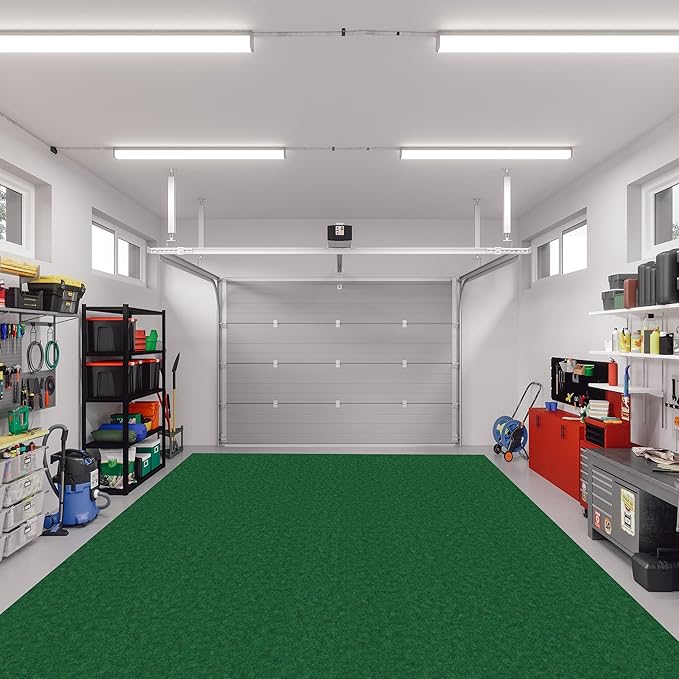 Ottomanson 6'6" x 41' Hallway Runner with Scraper Pile - Extra Durable Non-Slip Rug Mat for Indoor & Outdoor Use - Ideal for Kitchen, Entryway & Garage - High-Traffic Carpet, Green