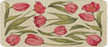 Welcome Spring Door Mat Tulip Flowers Floral Doormat Indoor Outdoor Entrance Outdoor Rug Low-Profile Floor Rug Non Slip Spring Summer Decor Rubber Mats for Home Decoration 17x36Inch