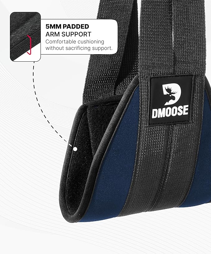 DMoose Fitness Hanging Ab Straps for Pull Up Bar & Core Strength Training - Thick Padded Arm Strap for Ab Swing with 2 Rust-Resistant Carabiners - Pull Up Straps for Ab Workouts at Home and Gym