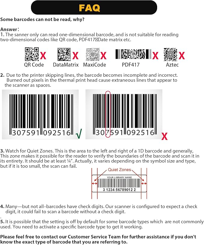 NADAMOO Wireless Barcode Scanner 328 Feet Transmission Distance USB Cordless 1D Laser Automatic Barcode Reader Handhold Bar Code Scanner with USB Receiver for Store, Supermarket, Warehouse - Violet