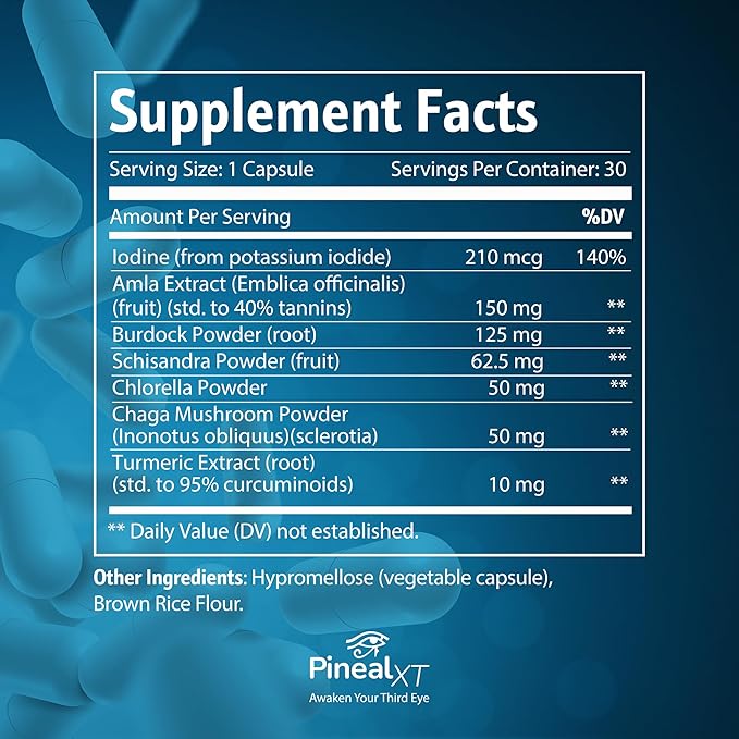 Pineal XT Gold - Pineal Gland Supplement - Third Eye Awakening - Focus and Memory Supplement for Brain - 7 Powerful Ingredients Decalcify, Detox, and Activate Your Pineal Gland