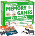 Animal Matching Memory Games for Dementia Patients | Alzheimers Activities Kit w/ 36 Realistic Animal Figures & 54 Cards, Fun Brain Training Product & Meaningful Gift for Seniors and Elderly