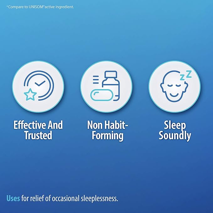 HealthA2Z Sleep Aid, Diphenhydramine Softgels, 50mg, Supports Deeper, Restful Sleeping, Non Habit-Forming (100 Counts)