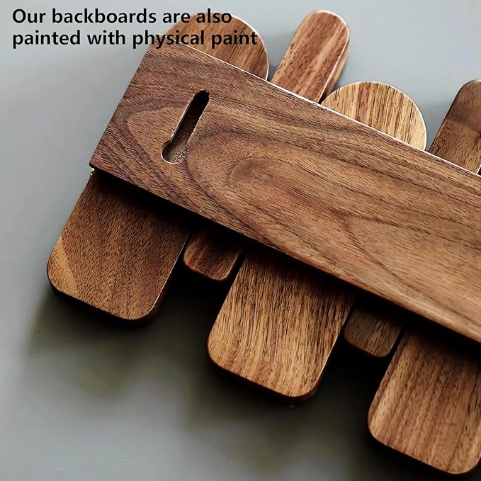 Wall Mounted Piano Key Hanger | Flip Style Hook | Entrance Wall Art Hook, Made of Oak Wood (3 Times Painted, 4 Times Polished) (Arc Walnut, 8Hooks)