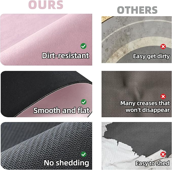 Pink Bath Mat, Bathroom Rugs Non Slip Washable Thin Absorbent Quick Dry Bath Mat Fits Under Door Bathroom Floor Mat Perfect for Bath, Shower, or Sink 24"x60" Pink