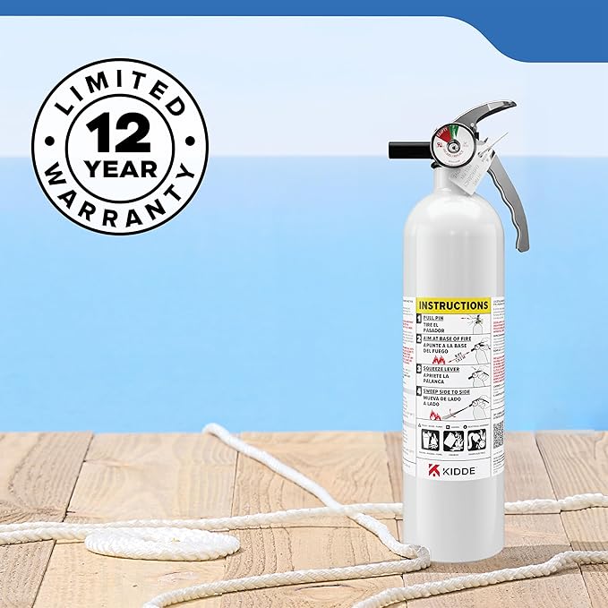 Kidde Fire Extinguisher for Boats, Single-Use 1A10BC, 2 Pack