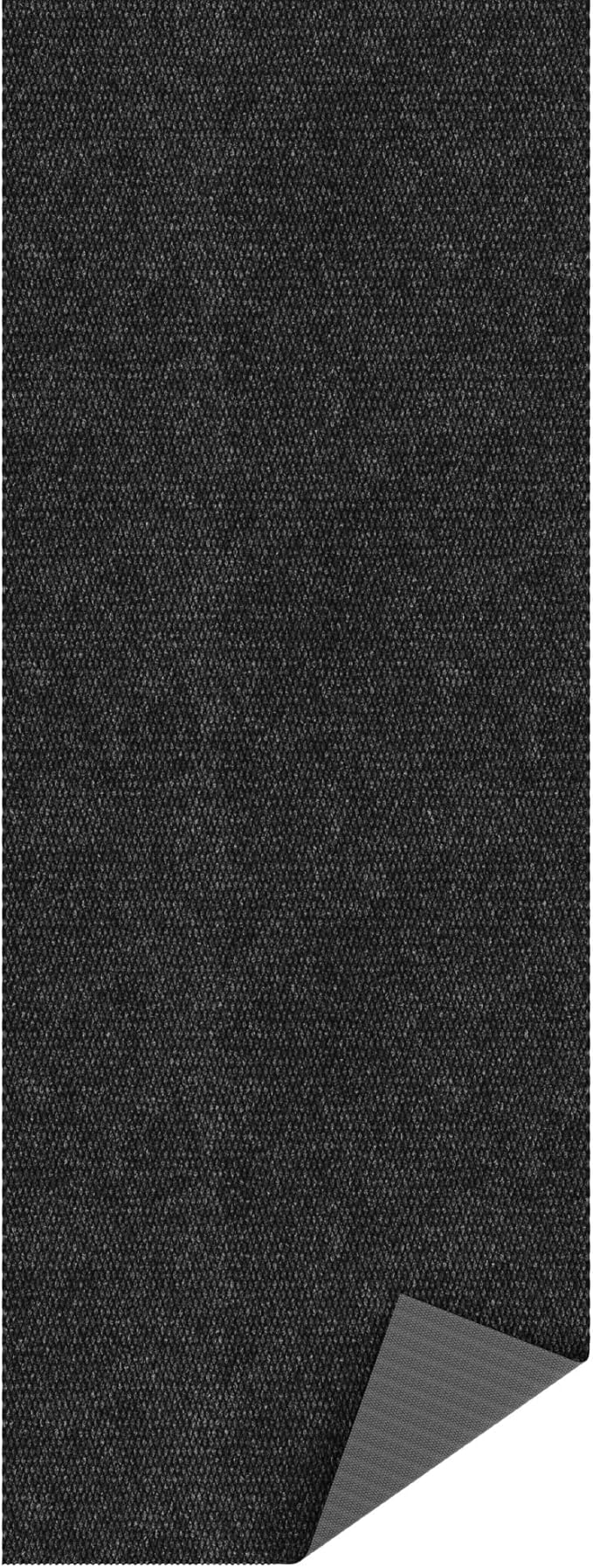 Ottomanson Commercial Scrape Rib Entry Mat – Heavy Duty Ribbed Floor Mat for High Traffic – Non Slip Rubber Back, Waterproof – Indoor Outdoor Use for Offices, Schools, Lobbies, 2'7" x 23', Black