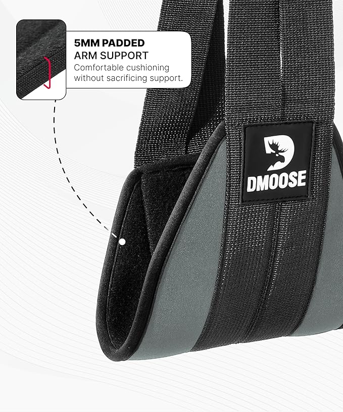 DMoose Fitness Hanging Ab Straps for Pull Up Bar & Core Strength Training - Thick Padded Arm Strap for Ab Swing with 2 Rust-Resistant Carabiners - Pull Up Straps for Ab Workouts at Home and Gym