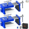 ECY Cabinet Clamps 2 Pack - Cabinet Face Frame Alignment Tool，Anodized Aluminum Alloy, Professional Installation Clamps for Woodworking & DIY Projects (Blue)