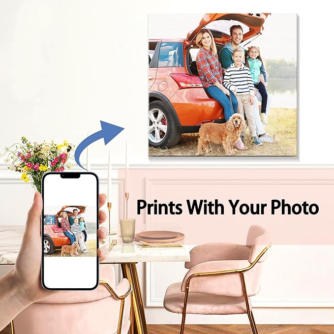Canvas Prints with Your Photos (Framed 12x12) Personalized Canvas Pictures for Wall Art Digitally Customized Prints with Your Photo Custom Photo Gifts for Home Decor Print Photos Service from Amazon
