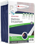 Guardmax Jersey Knitted Full Zippered Mattress Encasement - Waterproof & Bed Bug Proof Mattress Protector - Comfortable, Soft, and Noiseless Zippered Bedding - Dust Mite Proof (54 x 75 x 12)