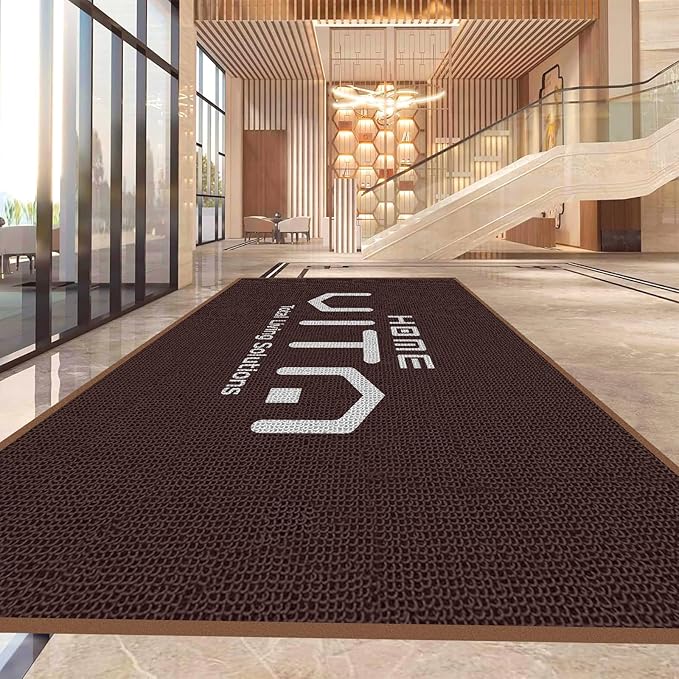 Custom Personalized Commercial Floor Mat with Any Logo Size Color Entryway Doormat Welcome Non-Slip Rug for Business Indoor/Outdoor Washable Entrance Mat Durable Wear Resistance