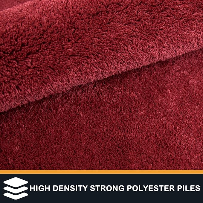 PURRUGS Dirt Trapping Door Mat 24" x 59", Non-Slip Machine Washable Entry Rug, Shoe Scraper, Dog Doormat, Super Absorbent Welcome Mat for Front & Back Door, Muddy Shoes & Paws, Burgundy Red