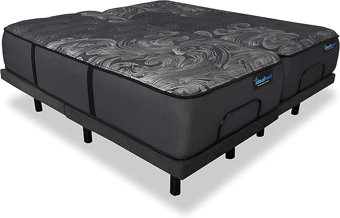 iDealBed iQ5 Luxury Hybrid Mattress and Adjustable Bed Sleep System, Pressure Relief Sleep, Zero Gravity, Anti-Snore, Custom Comfort Positions (Split King, Luxury Firm (Medium Firm) + 3i Custom)