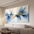 YISXINOAG Modern Canvas Art Wall Decor Abstract Wall Decor Canvas Wall Art for Bedroom Modern Home Decorations Gold and Blue Abstract Art for Dining Room Home Artwork Prints Size 20"X40"