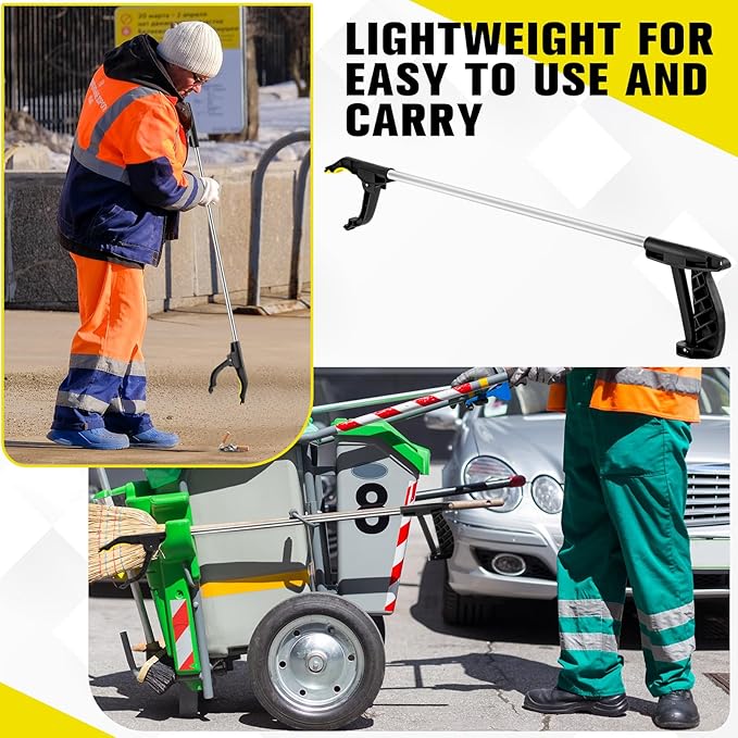 Sabary 6 Pcs Grabber Reacher Trash Pickers Bulk Tool 30'' Long Upper Back to School Litter Cleanup Heavy Duty Handy Mobility Aids Pick up Lightweight Nonslip Claw Elderly Arm Extension Stick