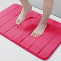 Buganda Memory Foam Bath Mat, 24" x 16", Ultra Soft and Non-Slip Bathroom Rugs, Water Absorbent and Machine Washable Bath Rug for Bathroom, Shower, and Tub, Deep Pink