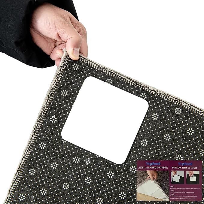 (8 Pack) Rug Pad Gripper for Hardwood Floors No Damage, Carpet Tape for Area Rugs Reusable Kitchen Non Slip Rug Pads (8)