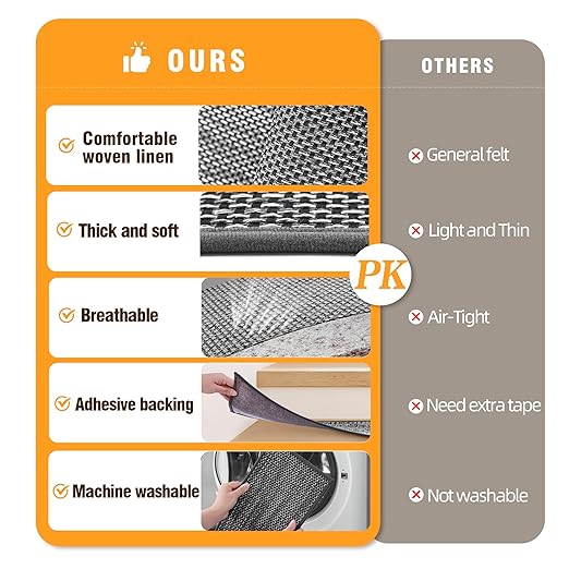 Deerly Linen Stair Treads Non Slip 4pcs Absorbent Stair Runner for Wooden Step Peel and Stick Stairs Carpet Treads Indoor Staircase Covers Mat with Self-Adhesive Backing for Pet Kid 8"X30" Black White