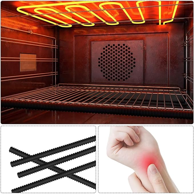 Boao Oven Rack Shields 14 Inches Silicone Oven Rack Protectors Oven Guards Heat Resistant Edge Cover Liner Protector Against Burns