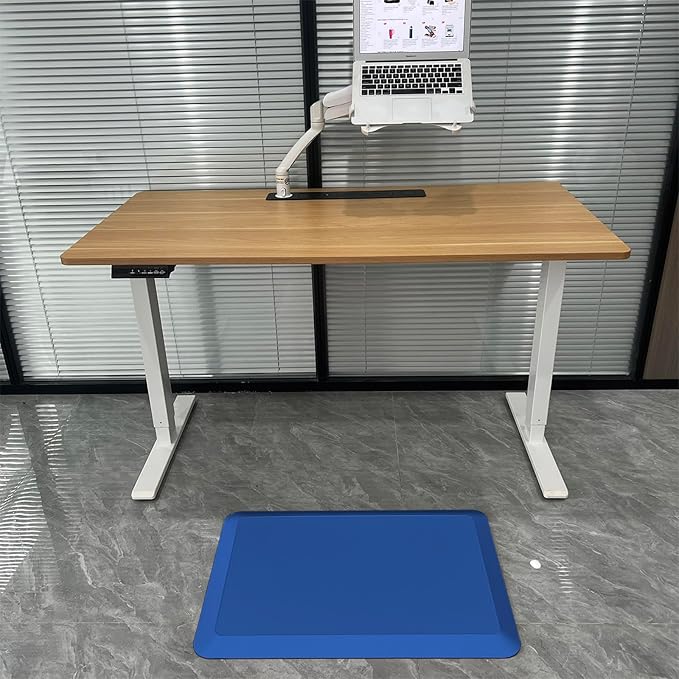 1" Extra Thick Anti Fatigue Floor Mat 30" L x 20" W,Kitchen Mat, Standing Desk Mat,140D Advanced PU Foam Ergonomic Comfort at Home, Office, Garage, Sink (Blue)