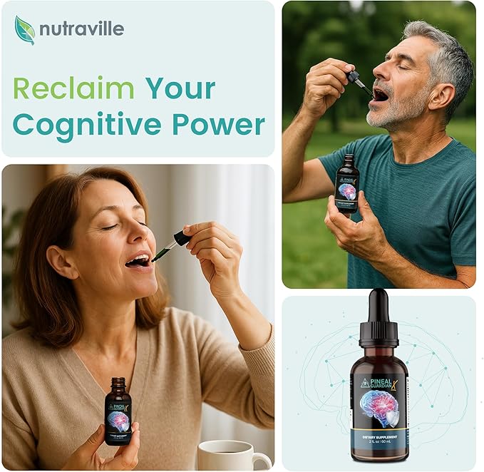 Pineal Guardian X - Rapid Pineal Gland Decalcification Drops for Cognitive Health Support - Brain Supplement to Keep Cognitive Function, Memory and Focus in Top Shape - 60ml