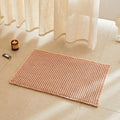 Waffle Bath Mat, Boho Bathroom Rugs Non Slip Washable Super Absorbent Quick Dry Bath Mat Farmhouse Bathroom Decor, 30"x20" Light Peach