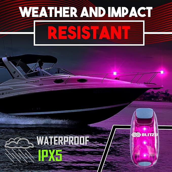 4 Pack LED Safety Light, Clip on Reflective Gear Lights for Walking at Night, Running, Jogging, High Visibility Strobe Light Accessories for Runners, Kids, Hiking, Kayak, Cycling, Camping, Boat
