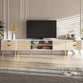 TV Stand for TVs up to 100 Inch, Entertainment Center for 85 95 100 inch TV Console Table with 2 Storage Cabinets and 4 Drawers for Living Room Bedroom