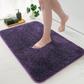 MIULEE Dark Purple Bathroom Rugs Non Slip Bath Mat 24'' x 48'' Shaggy Soft Bath Rug Plush Microfiber Absorbent Water for Shower Tub Machine Washable (Dark Purple, 24x48 Inches)